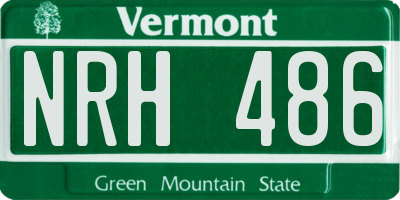 VT license plate NRH486