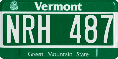 VT license plate NRH487