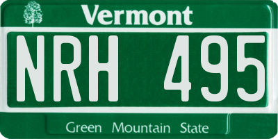 VT license plate NRH495