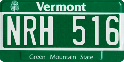 VT license plate NRH516