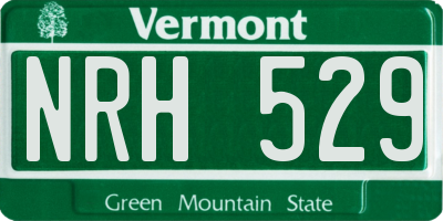 VT license plate NRH529
