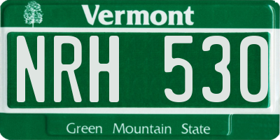 VT license plate NRH530