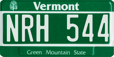 VT license plate NRH544