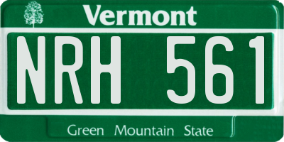 VT license plate NRH561