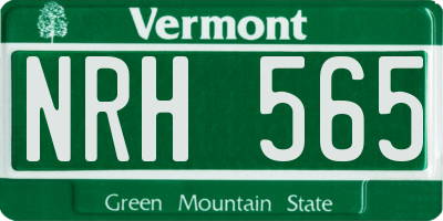 VT license plate NRH565