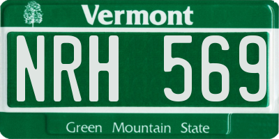 VT license plate NRH569