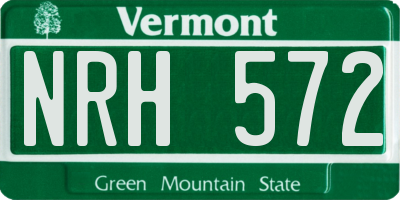 VT license plate NRH572