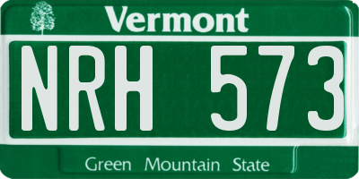 VT license plate NRH573