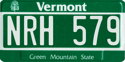 VT license plate NRH579