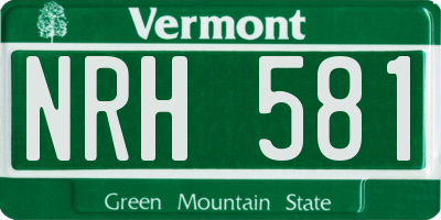 VT license plate NRH581