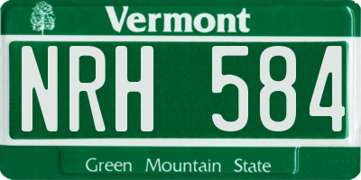 VT license plate NRH584