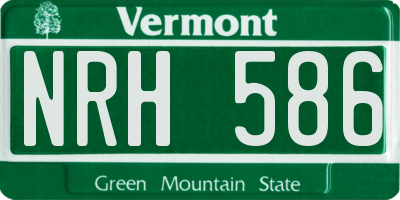 VT license plate NRH586