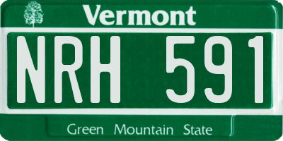 VT license plate NRH591