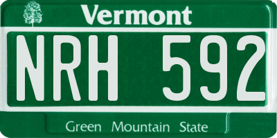 VT license plate NRH592