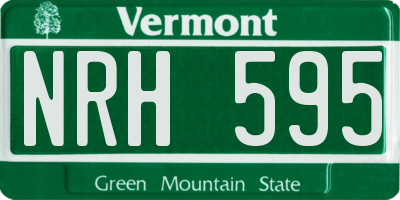 VT license plate NRH595