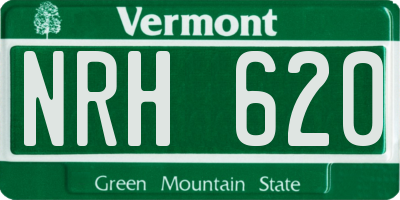 VT license plate NRH620