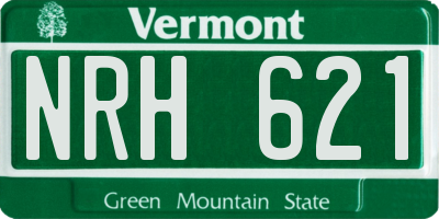VT license plate NRH621