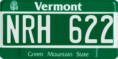 VT license plate NRH622