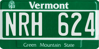 VT license plate NRH624