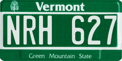 VT license plate NRH627