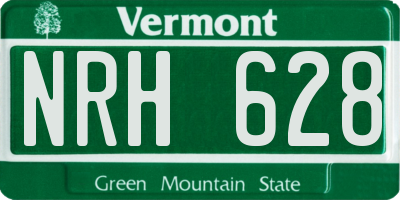VT license plate NRH628