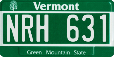VT license plate NRH631
