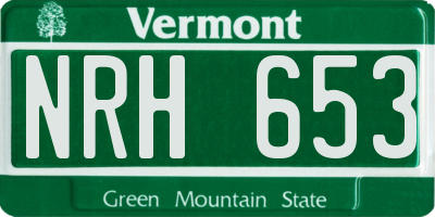 VT license plate NRH653