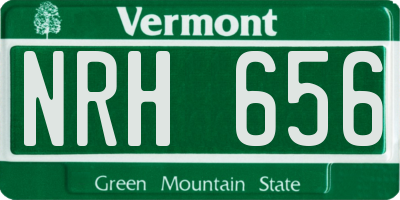 VT license plate NRH656