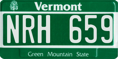 VT license plate NRH659
