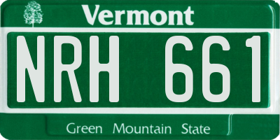 VT license plate NRH661