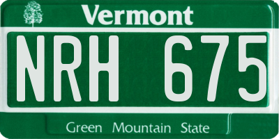 VT license plate NRH675