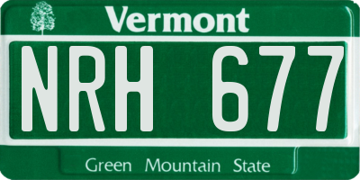 VT license plate NRH677