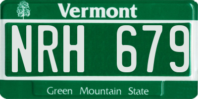 VT license plate NRH679