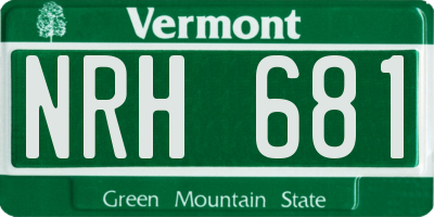 VT license plate NRH681