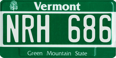 VT license plate NRH686