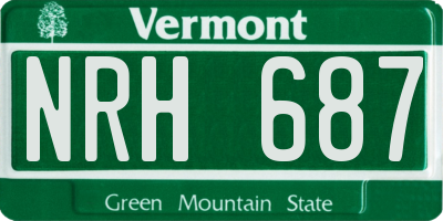 VT license plate NRH687