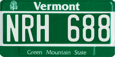 VT license plate NRH688