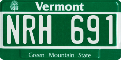 VT license plate NRH691