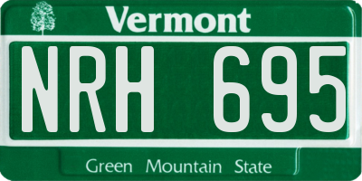 VT license plate NRH695