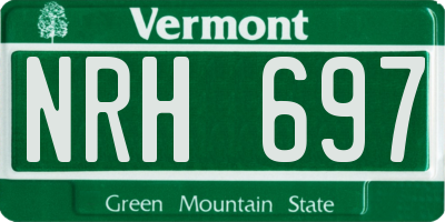 VT license plate NRH697