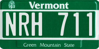 VT license plate NRH711