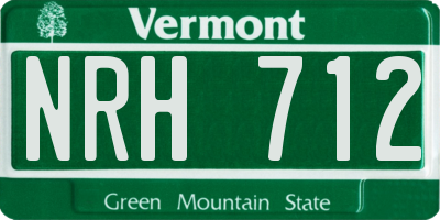 VT license plate NRH712