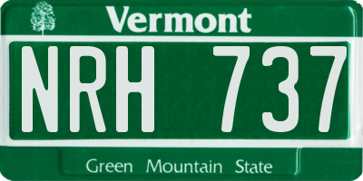VT license plate NRH737