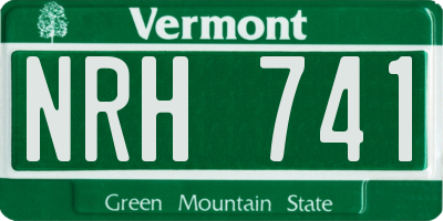 VT license plate NRH741