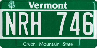 VT license plate NRH746