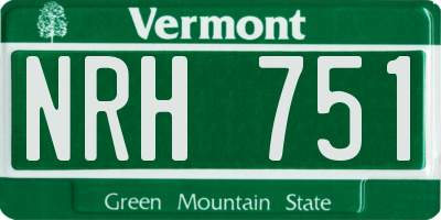 VT license plate NRH751