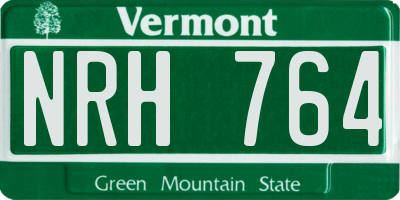 VT license plate NRH764