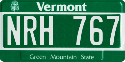 VT license plate NRH767