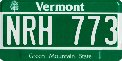 VT license plate NRH773