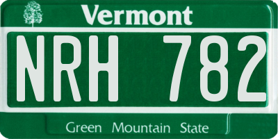 VT license plate NRH782